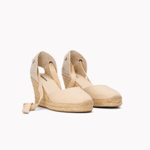 Soludos Marsielle Espadrille Wedge in La Concha Ivory White